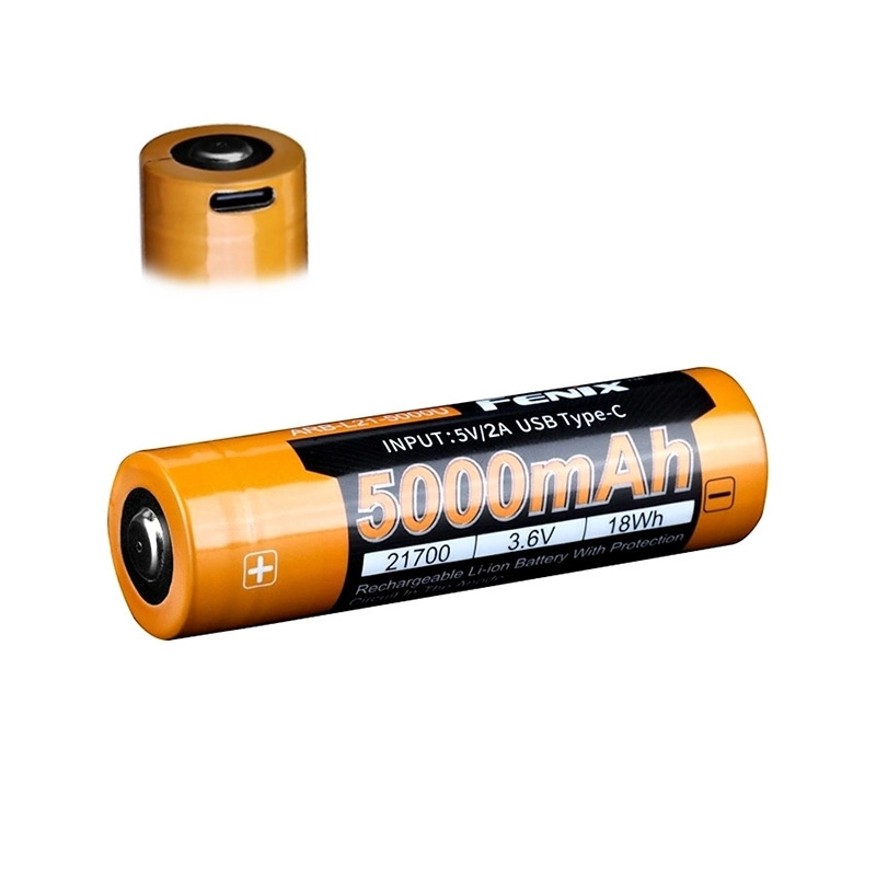 Fenix ARB-L21-5000 V2.0 21700 Rechargeable Li-ion Battery 5000mAh 3.6v